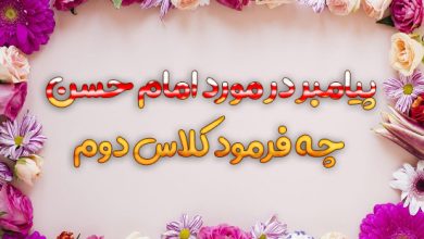 پیامبر در مورد امام حسن چه فرمود کلاس دوم