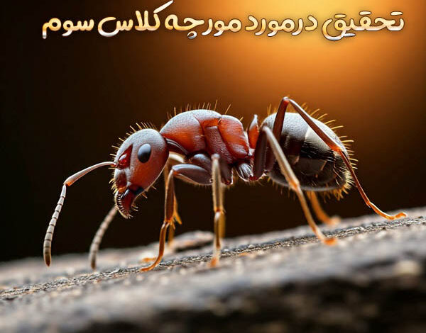 تحقیق درمورد مورچه کلاس سوم