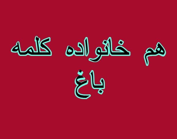 هم خانواده کلمه باغ