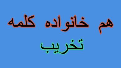 هم خانواده کلمه تخریب