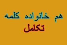 هم خانواده کلمه تکامل