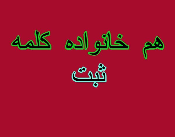 هم خانواده کلمه ثبت