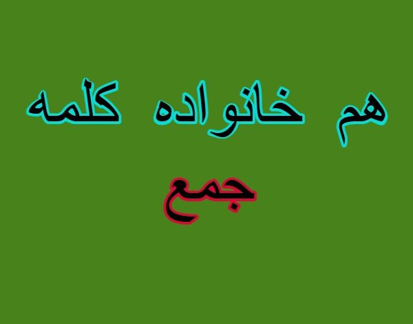 هم خانواده کلمه جمع