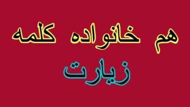 هم خانواده کلمه زیارت