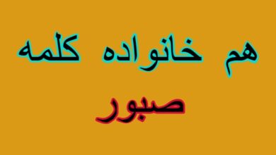 هم خانواده کلمه صبور