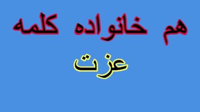 هم خانواده کلمه عزت