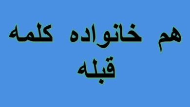 هم خانواده کلمه قبله