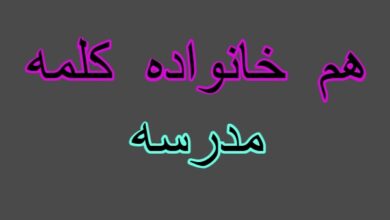 هم خانواده کلمه مدرسه