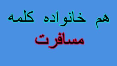 هم خانواده کلمه مسافرت