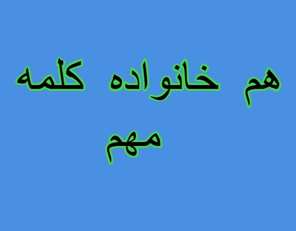 هم خانواده کلمه مهم