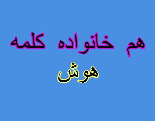 هم خانواده کلمه هوش