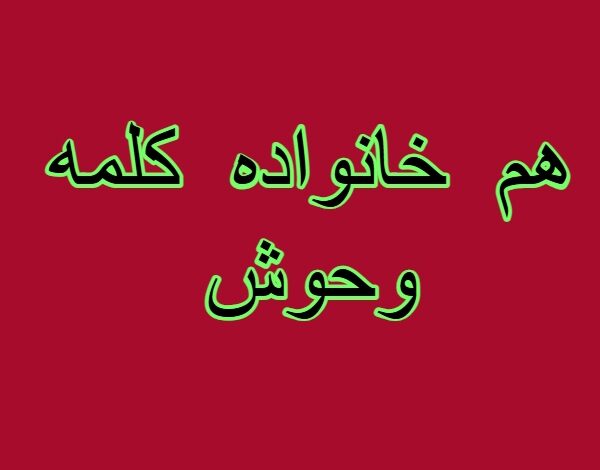 هم خانواده کلمه وحوش