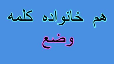 هم خانواده کلمه وضع