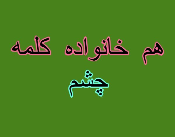 هم خانواده کلمه چشم