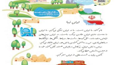 معنی کلمات درس ایران زیبا کلاس دوم ابتدایی
