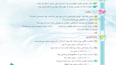 جواب درست و نادرست و درک مطلب درس سیزدهم فارسی چهارم