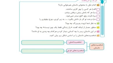 جواب درک و دریافت زیر آسمان بزرگ صفحه ۱۱۹ فارسی پنجم