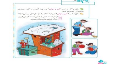 جواب مثل صفحه ۱۲۲ فارسی چهارم دبستان ؛ مثل شیر و موش