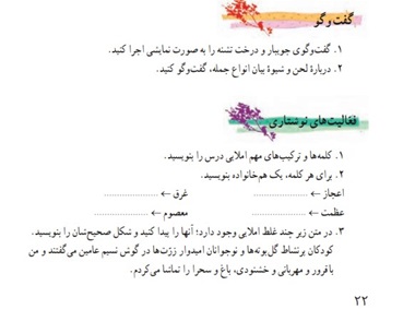 خودارزیابی درس دوم فارسی هفتم چشمه معرفت