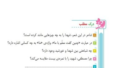 درک مطلب درس یازدهم فارسی ششم صفحه ۷۹ ✅ پاسخ درک و دریافت صفحه ۸۲