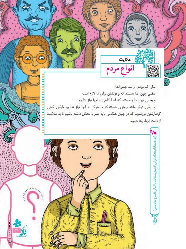 عکس حکایت انواع مردم فارسی ششم