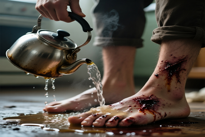 تعبیر خواب سوختن پا با آب جوش