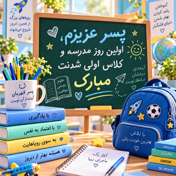 متن زیبا برای کلاس اول پسرم
