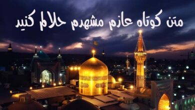 متن کوتاه عازم مشهدم حلالم کنید