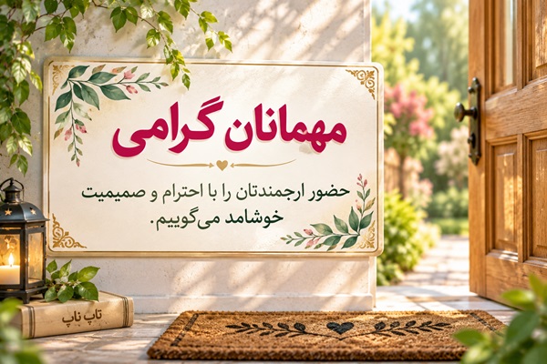 متن ادبی خیر مقدم و خوش آمد گویی عکس