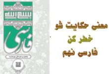 معنی حکایت شو خطر کن فارسی نهم
