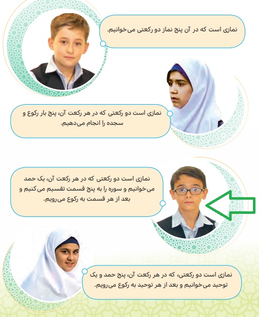جواب بررسی کنید صفحه ۳۶ درس چهارم هدیه های آسمان کلاس چهارم
