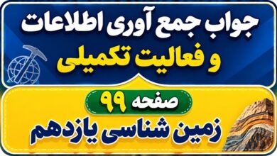 جواب جمع آوری اطلاعات و فعالیت تکمیلی صفحه ۹۹ زمین شناسی یازدهم