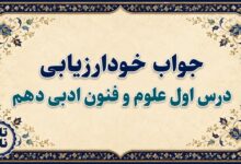 جواب خودارزیابی درس ۱ علوم و فنون ادبی دهم - مبانی تحلیل متن