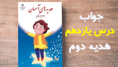جواب درس یازدهم هدیه دوم «نماز بخوانیم»