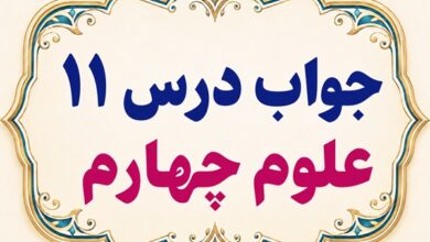 جواب درس ۱۱ علوم چهارم بی مهره ها