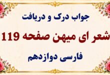 جواب درک و دریافت شعر ای میهن صفحه ۱۱۹ فارسی دوازدهم