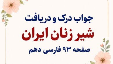 جواب درک و دریافت شیر زنان ایران صفحه ۹۳ فارسی دهم