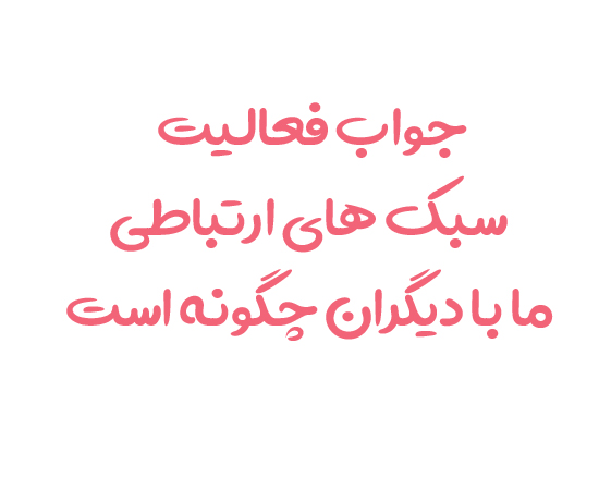 جواب فعالیت سبک های ارتباطی ما با دیگران چگونه است