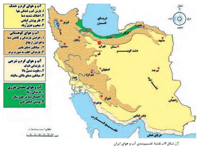 جواب فعالیت صفحه ۴۲ جغرافیا دهم