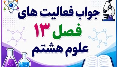 جواب فعالیت های فصل ۱۳ علوم هشتم - هوازدگی
