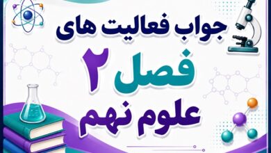 جواب فعالیت های فصل ۲ علوم نهم - رفتار اتم‌ها با یکدیگر