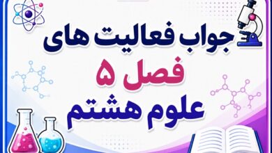 جواب فعالیت های فصل ۵ علوم هشتم - حس و حرکت