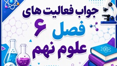 جواب فعالیت های فصل ۶ علوم نهم - زمین‌ساخت ورقه‌ای