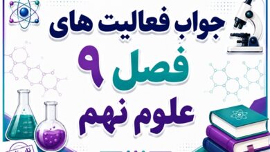 جواب فعالیت های فصل ۹ علوم نهم - ماشین‌ها