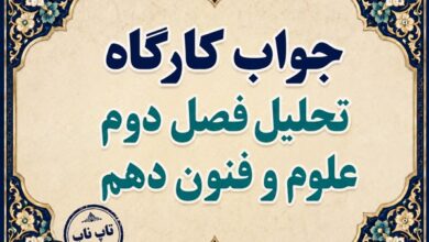 جواب کارگاه تحلیل فصل دوم علوم و فنون دهم صفحه ۵۶ تا ۵۸
