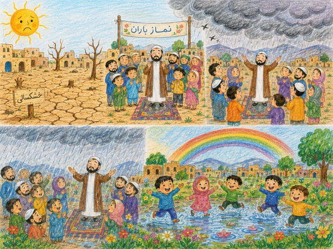 عکس نماز باران