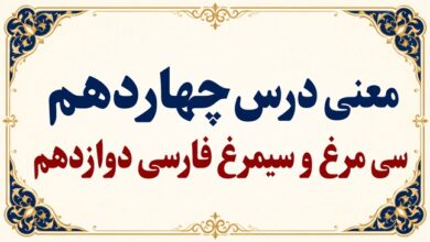 معنی و آرایه‌های درس چهاردهم سی مرغ و سیمرغ فارسی دوازدهم