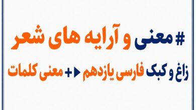 معنی و آرایه های شعر زاغ و کبک فارسی یازدهم ▶️+ معنی کلمات