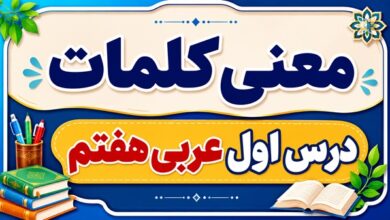 معنی کلمات درس اول عربی هفتم