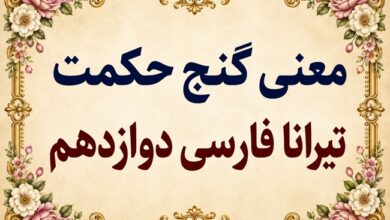 معنی و آرایه‌های گنج حکمت تیرانا فارسی دوازدهم صفحه ۸۹